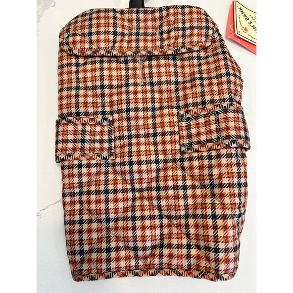 St. Johns Bark Tan Plaid Dog Vest * Stylish Cold Weather Attire Pet Clothes SZ S - Picture 2 of 7